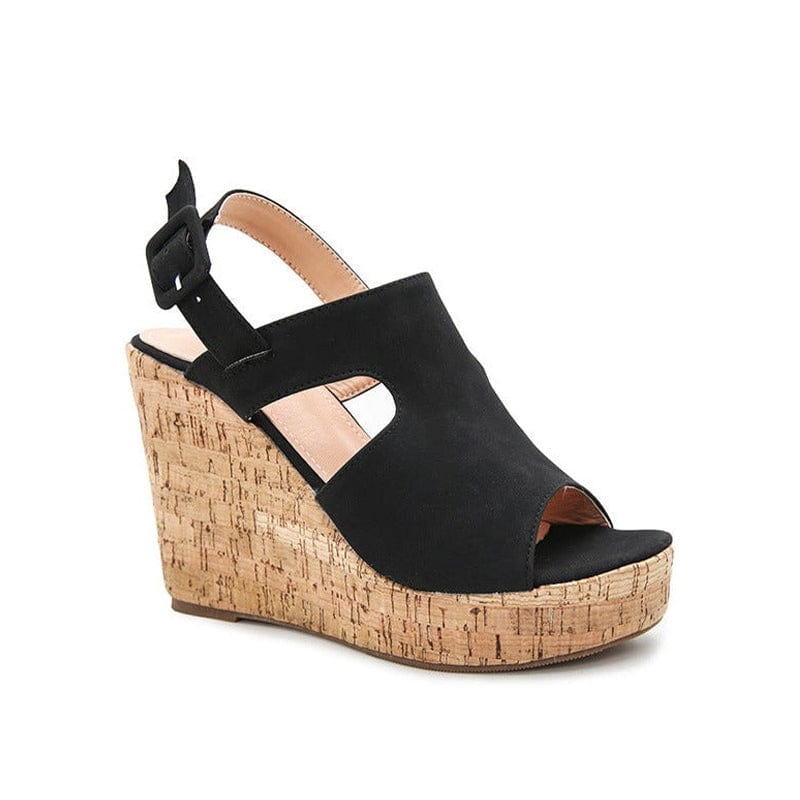 Peep Toe Wedge Heel Sandals Newgew