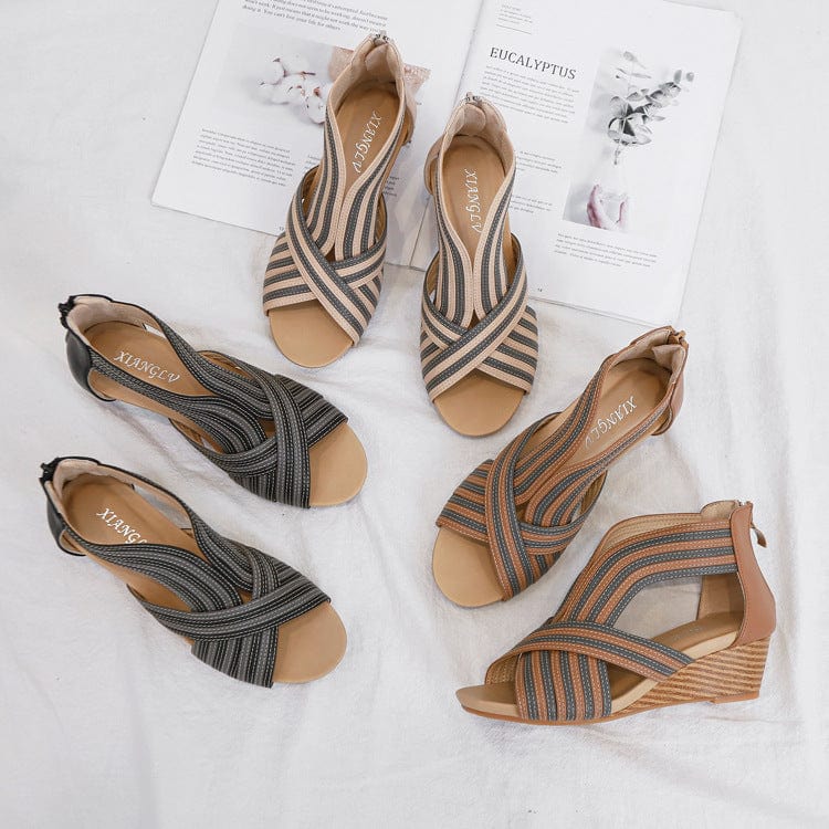 Strappy Wedge Sandals Newgew