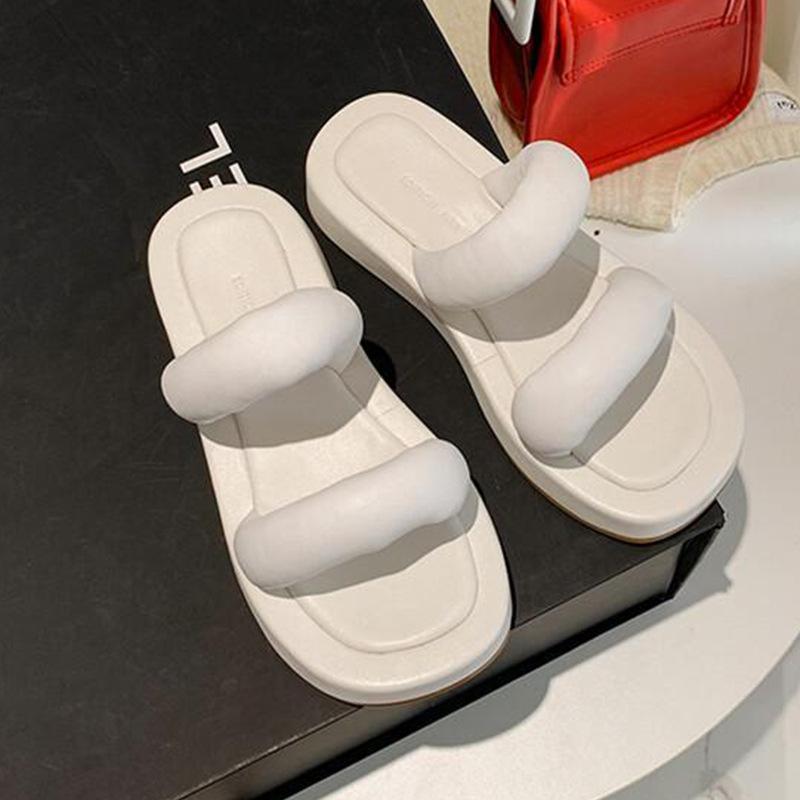 Newbella	Puffy Dual Vamp Slide Sandals Newgew