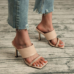 Minimalist Two Part Heeled Sandals Newgew