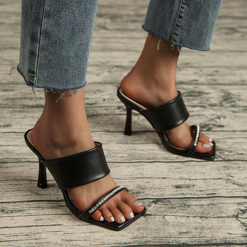 Minimalist Two Part Heeled Sandals Newgew