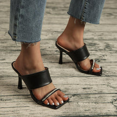 Minimalist Two Part Heeled Sandals Newgew