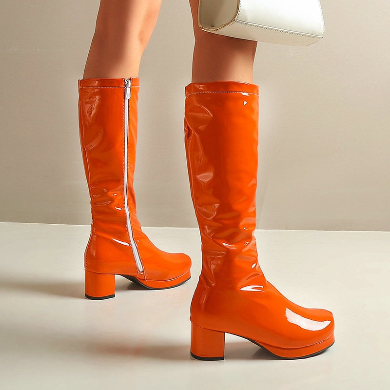Leather Waterproof Knee High Boots 5-10.5 Newgew