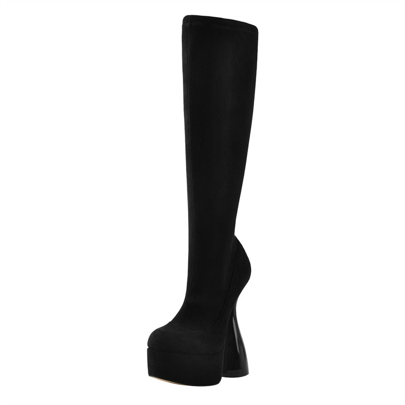 Platform Knee High Boots Newgew