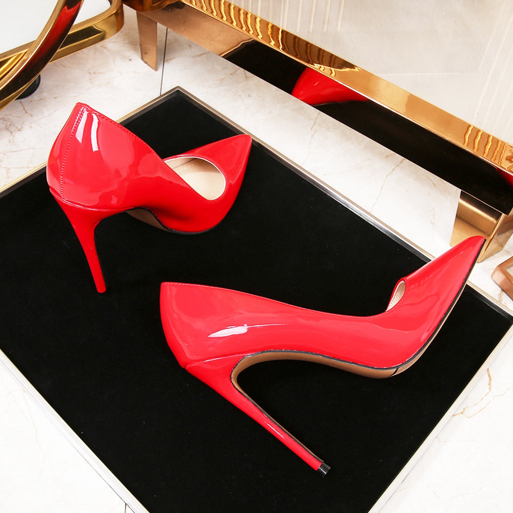 Patent Leather High Heels Pumps Newgew