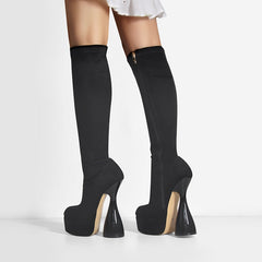 Platform Knee High Boots Newgew