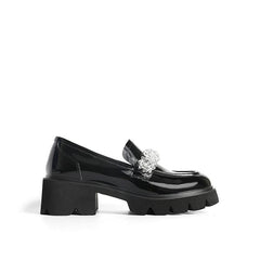 Casual Chunky Heel Loafers Newgew