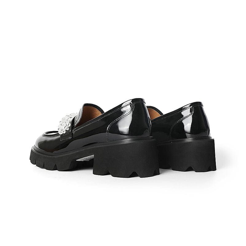 Casual Chunky Heel Loafers Newgew