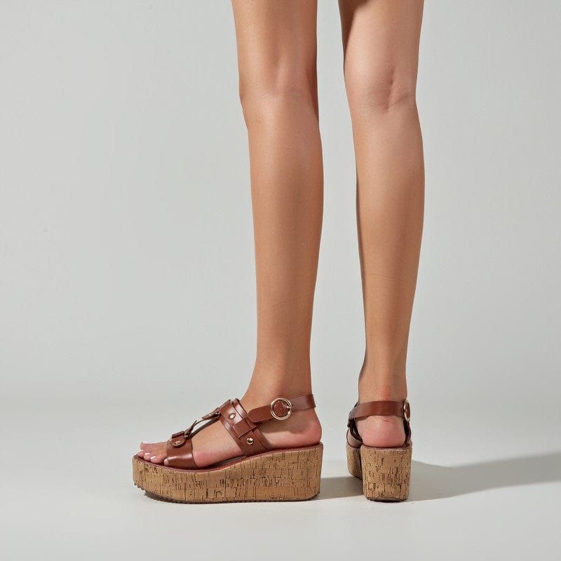 Newbella	Gladiator	Wedge Sandals Newgew