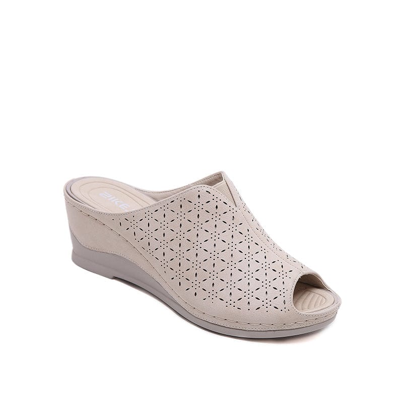 Women Mesh Mules Wedge Sandals Newgew