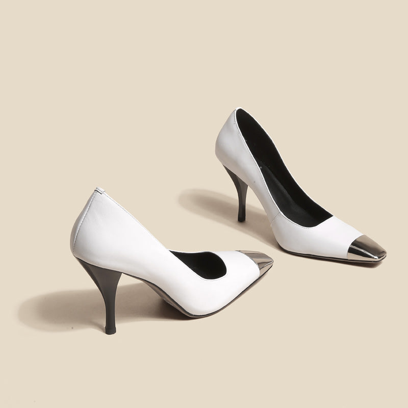 Farah Cap Toe Heels White Newgew