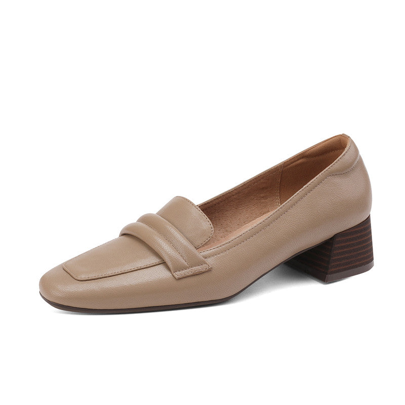 Irena Nude Low Heel Loafers Women Newgew