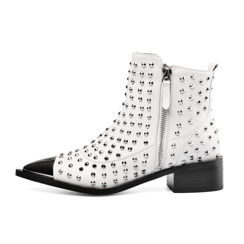 Osvaldo Handmade Studded Ankle Booties Newgew