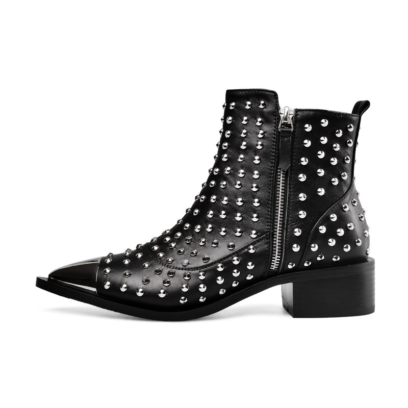 Osvaldo Handmade Studded Ankle Booties Newgew