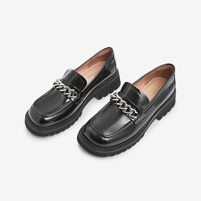 Square And All-Match Loafers Newgew