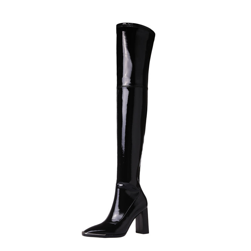 Clarissa Chunky Heel over the Knee Boots NEW GEW