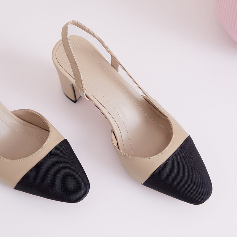 Peace Cap Toe Slingback Pumps Newgew