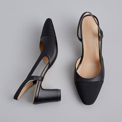 Peace Cap Toe Slingback Pumps Newgew