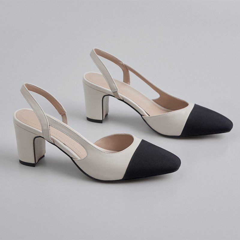 Peace Cap Toe Slingback Pumps Newgew