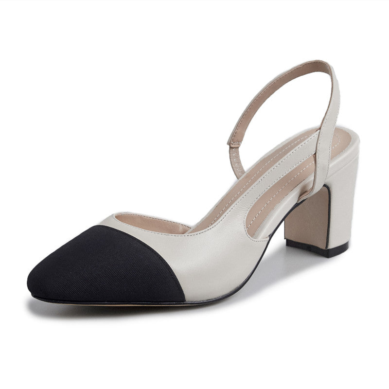 Peace Cap Toe Slingback Pumps Newgew