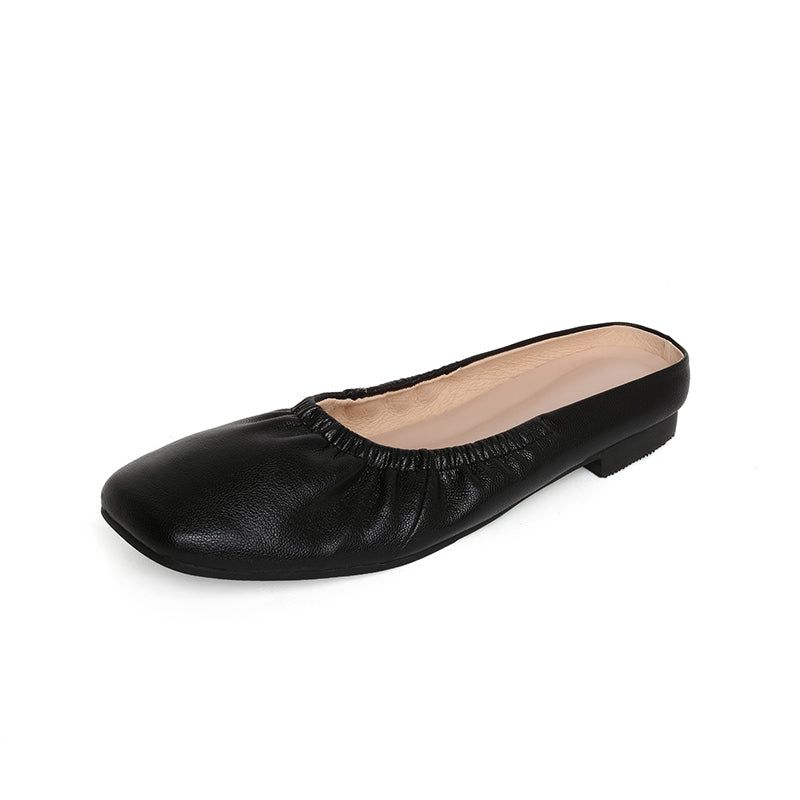 Dayanara Handmade Square Toe Flat Mules NEW GEW