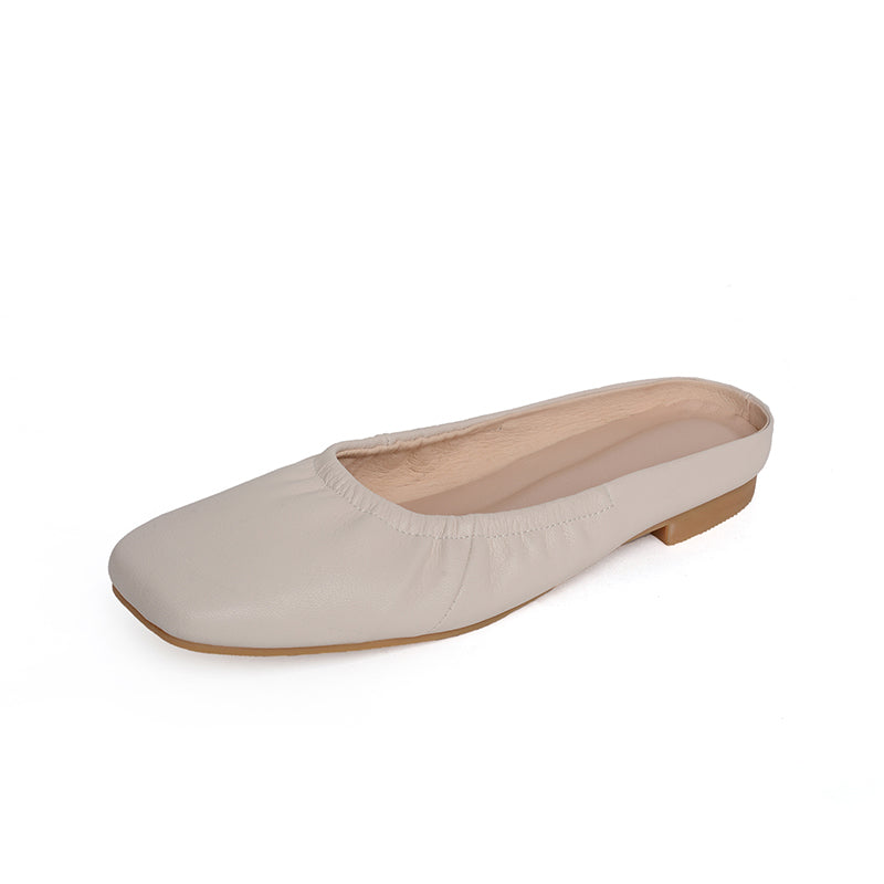 Dayanara Handmade Square Toe Flat Mules NEW GEW