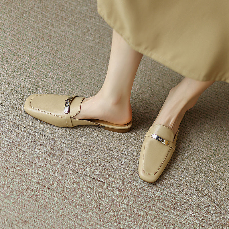 Erin Nude Loafer Mules NEW GEW