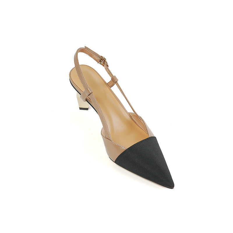 Christiana Cap Toe Slingback Novelty Heels NEW GEW