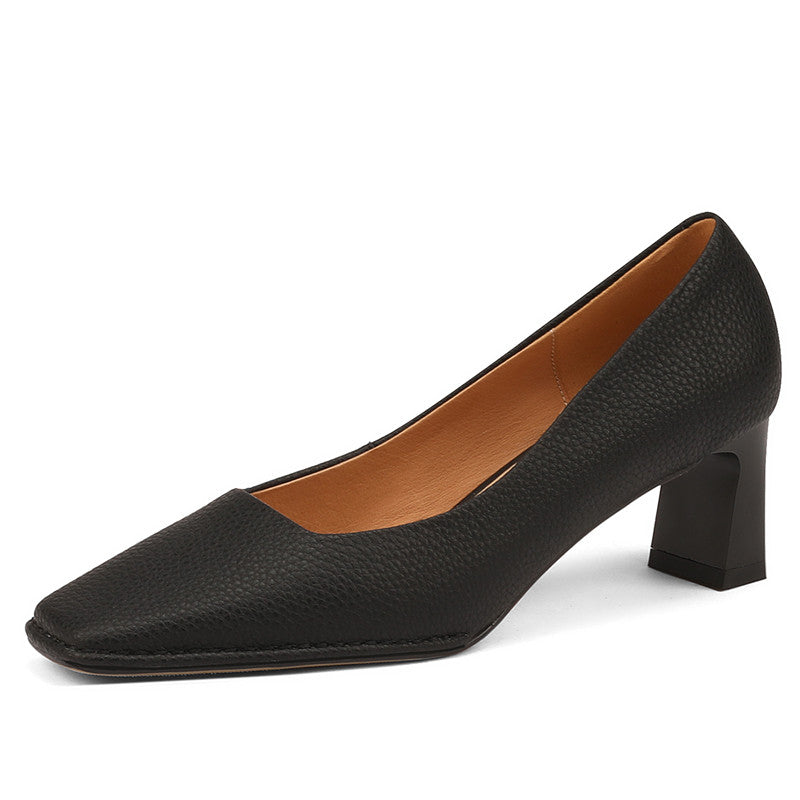 Darlene Square Toe Low Heel Slip on Pumps NEW GEW