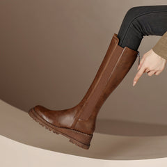 Noel Brown Platform Knee High Boots Newgew