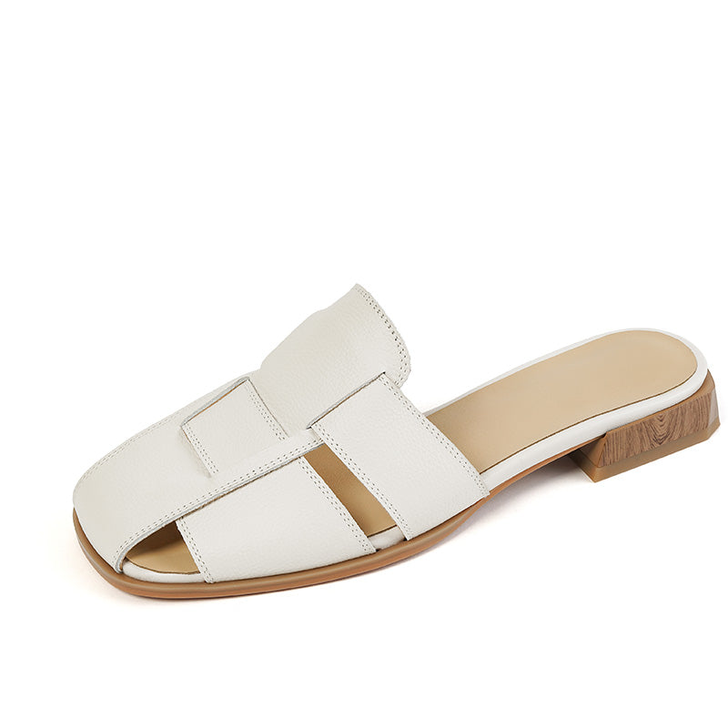 Elia Womens White Flat Mules NEW GEW