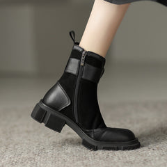 Haven Black Patchwork Boots Womens Newgew