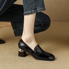 Issa Penny Loafer Heels Black newgew