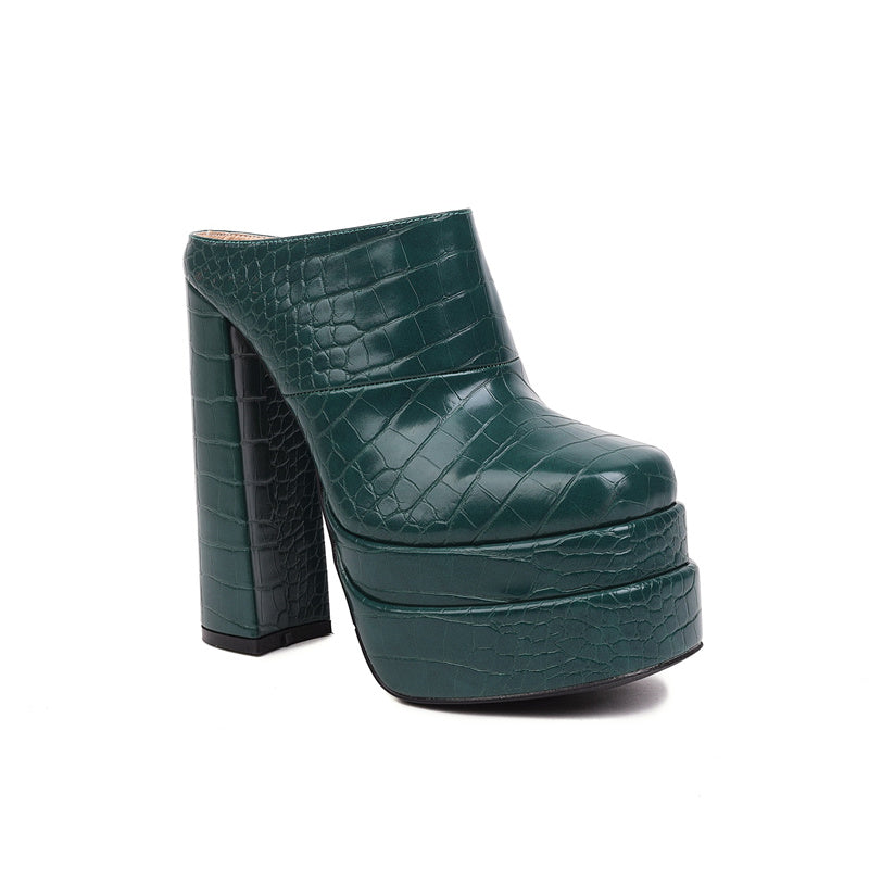 Ginny Green Mule Heels Newgew