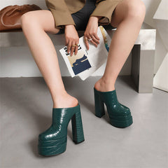 Ginny Green Mule Heels Newgew