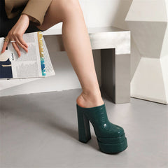 Ginny Green Mule Heels Newgew