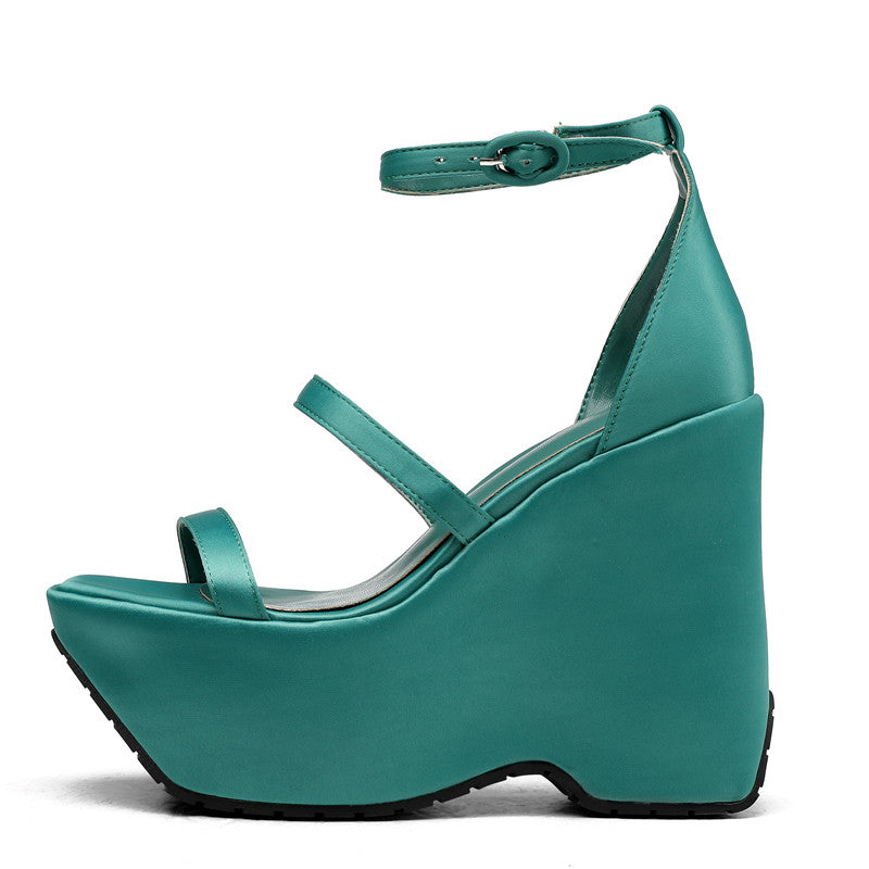 Elena Platform Wedge Strappy Sandals NEW GEW