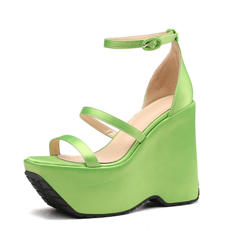 Elena Platform Wedge Strappy Sandals NEW GEW