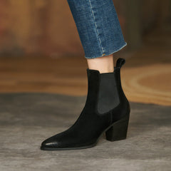 Havyn Black Pointed Toe Chelsea Boots Newgew