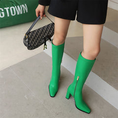 Gala Green Knee High Boots Newgew