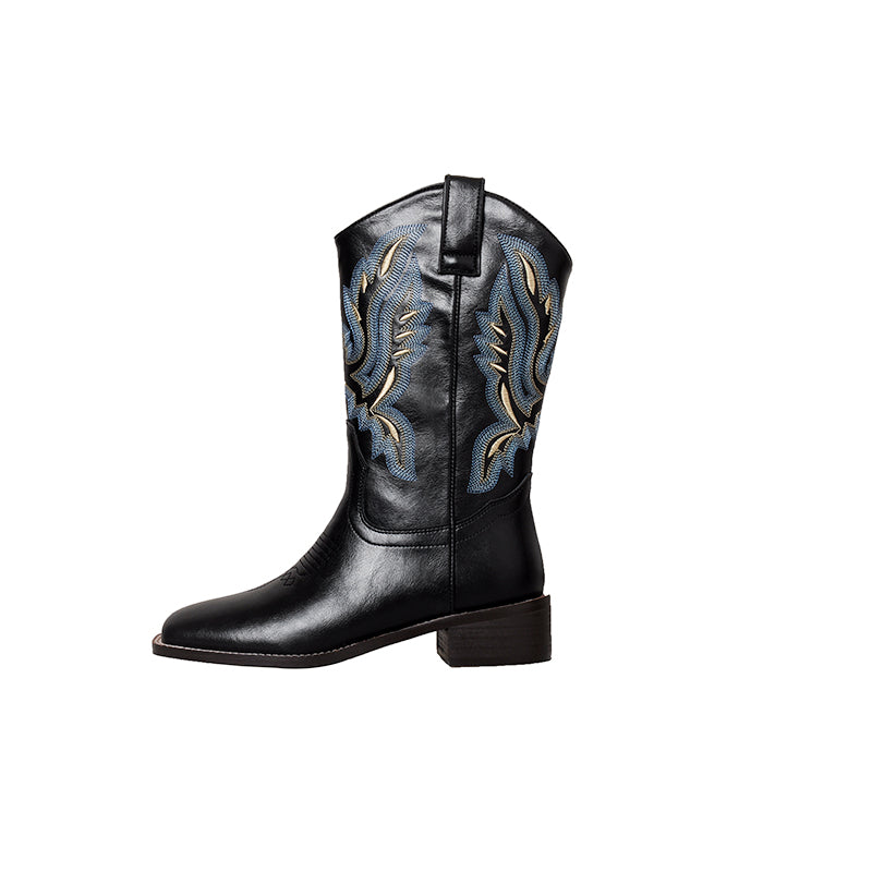 Miley Embroidered Square Toe Cowboy Boots newgew