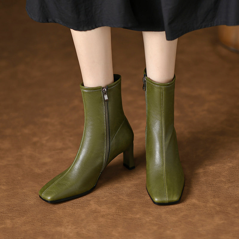 Marie Green Square Toe Ankle Boots newgew