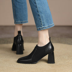 Ivy Black Square Toe Pumps newgew