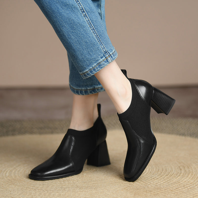 Ivy Black Square Toe Pumps newgew